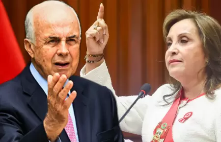 Ismael Benavides y Dina Boluarte