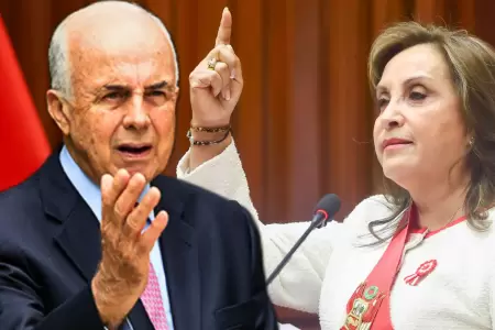 Ismael Benavides y Dina Boluarte