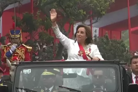 Dina Boluarte llega a la Gran Parada y Desfile Militar 2025
