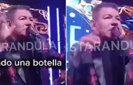 Dilbert Aguilar detiene su concierto tras recibir botellazo en pleno show: "Quin fue?"