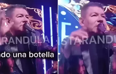 Dilbert Aguilar recibe botellazo en pleno show