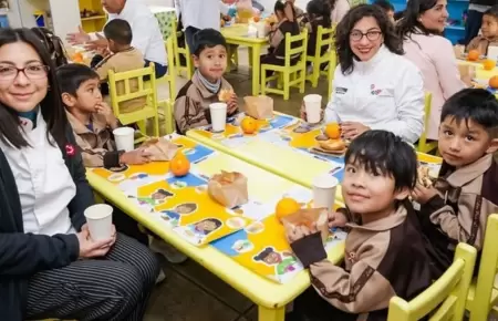Leslie Urteaga brinda alcances sobre los programas de alimentacin escolar y soc