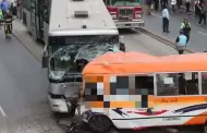 Metropolitano anuncia desvos y cierre temporal de tres estaciones tras accidente en la av. Alfonso Ugarte