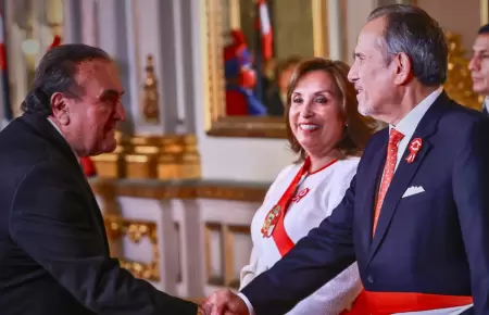 Elmer Schialer y Dina Boluarte