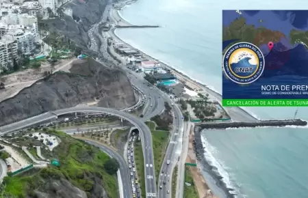 Marina de Guerra cancela alerta de tsunami