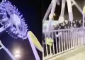 Terror en Arabia Saudita: Atraccin de parque de diversiones se parte en el aire y colapsa con gente