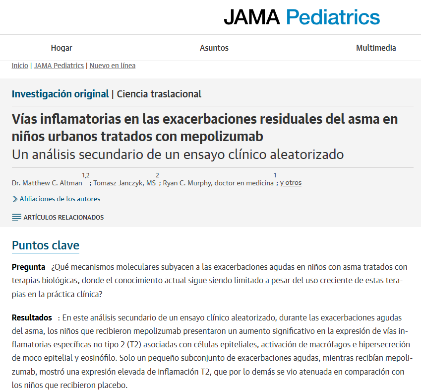 Informe publicado en Jama Pediatrics.