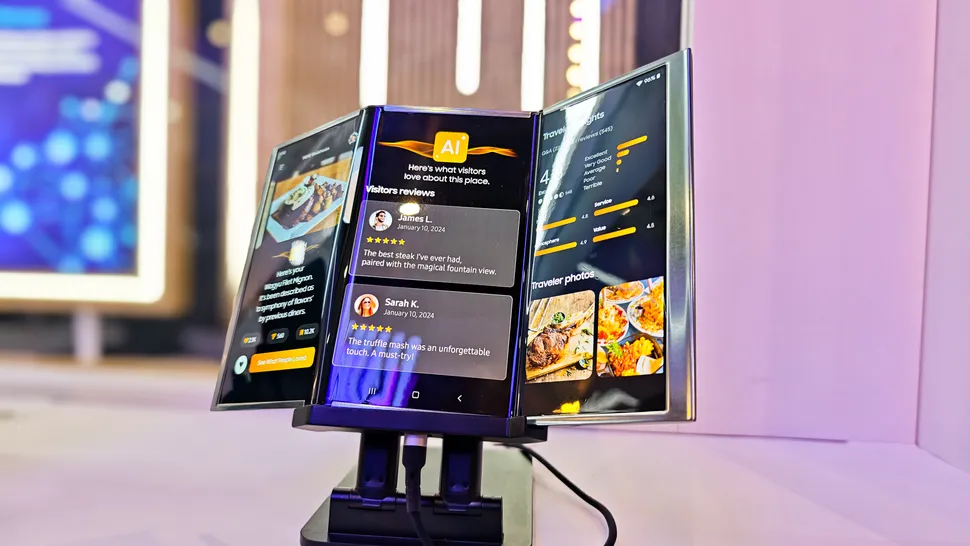 El nuevo smartphone de Samsung con tres pantallas.