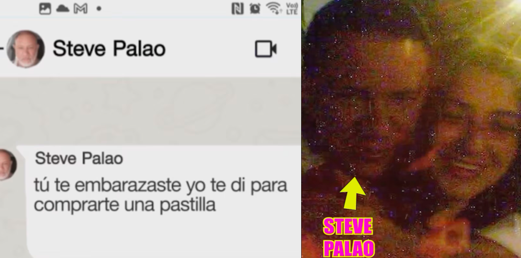 Mujer revela presunto chat donde Steve Palao evadira su responsabilidad como padre de su hija.