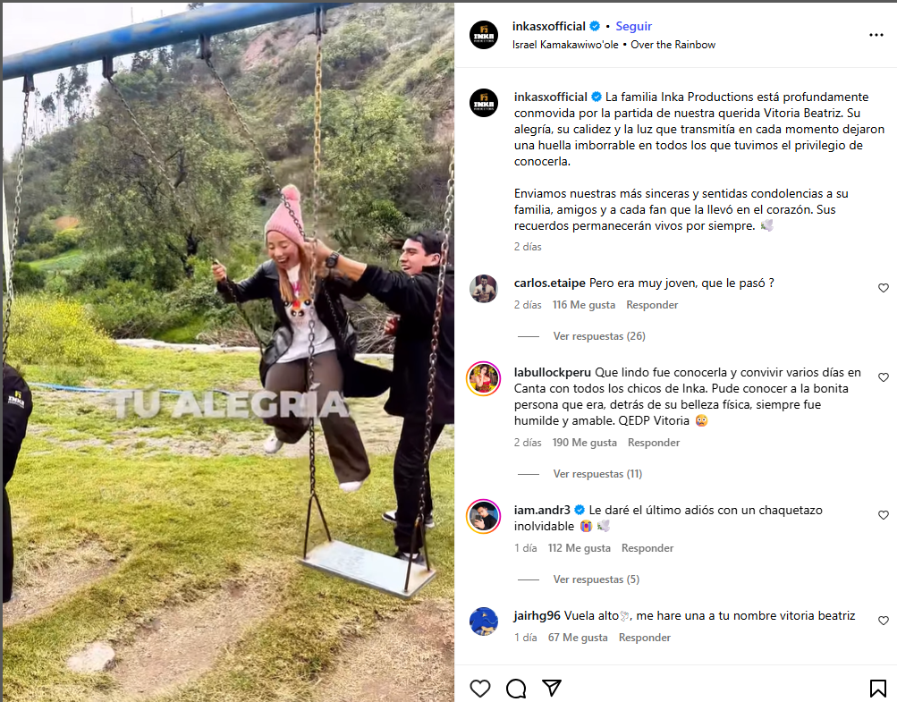 El comunicado de la productora.