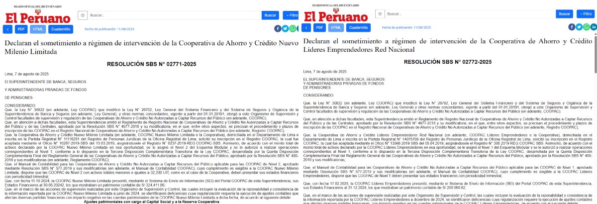 Resoluciones de la SBS
