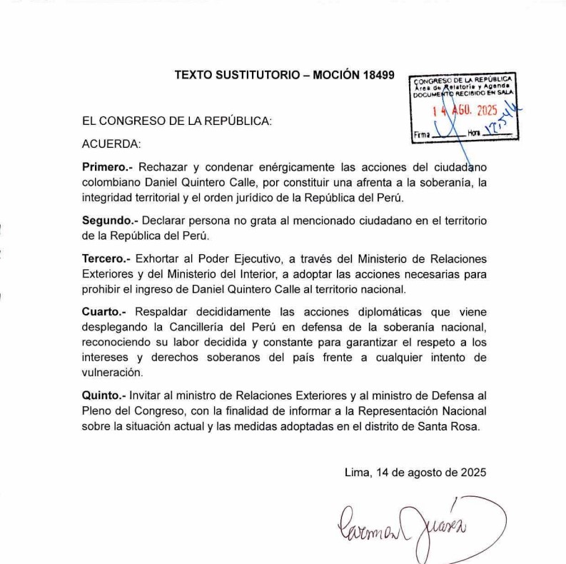 Mocin de Orden del Da