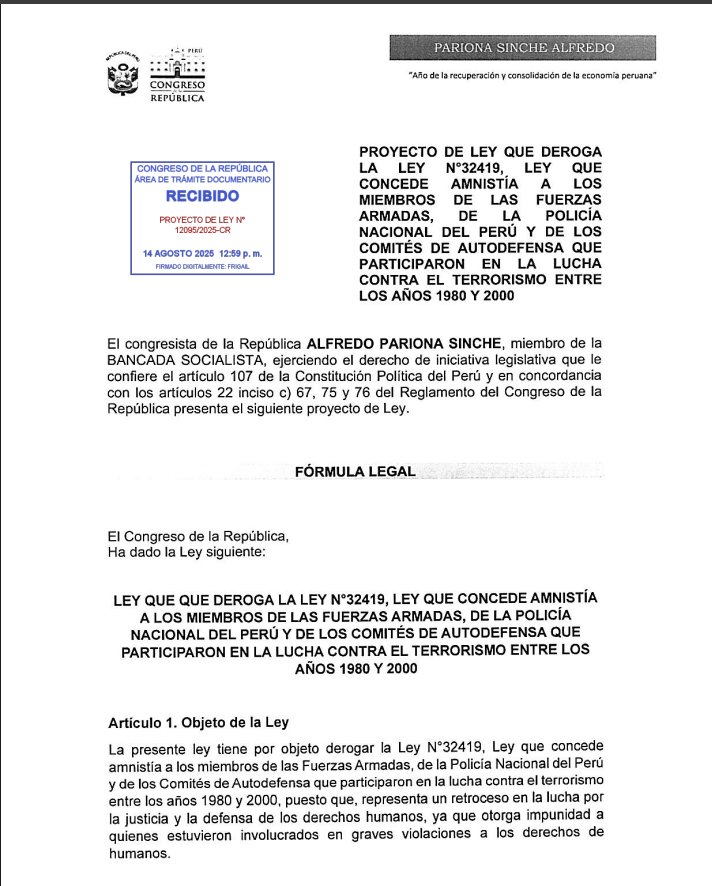 Proyecto de ley
