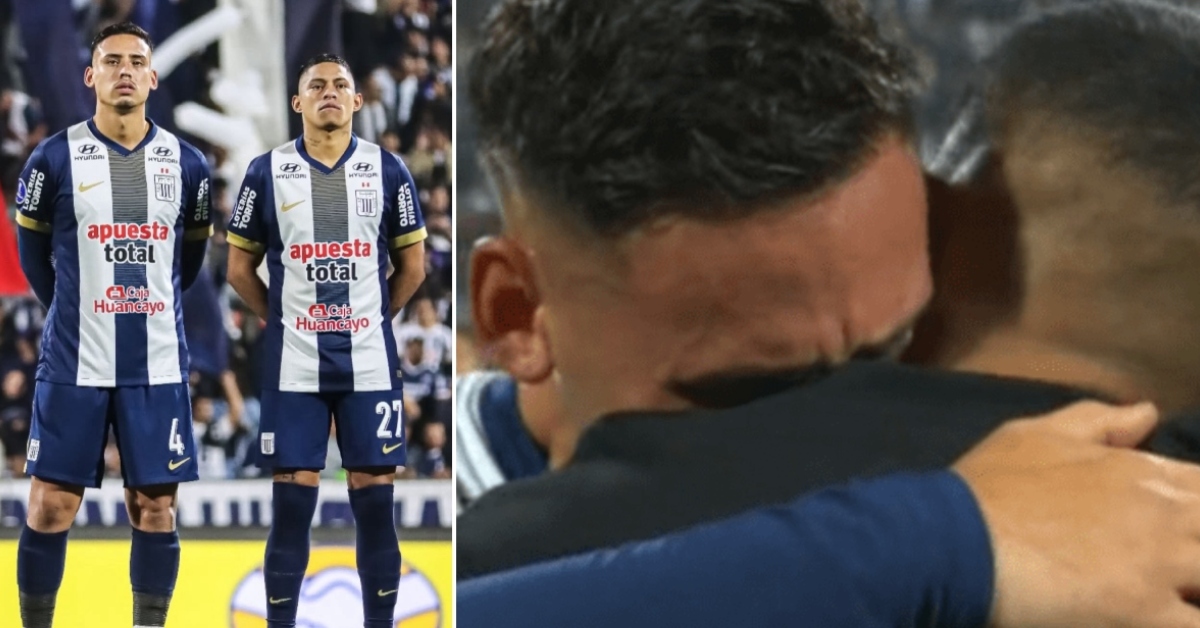 Kevin Quevedo interrumpe entrevista para abrazar a Erick Noriega tras su último partido en Alianza Lima