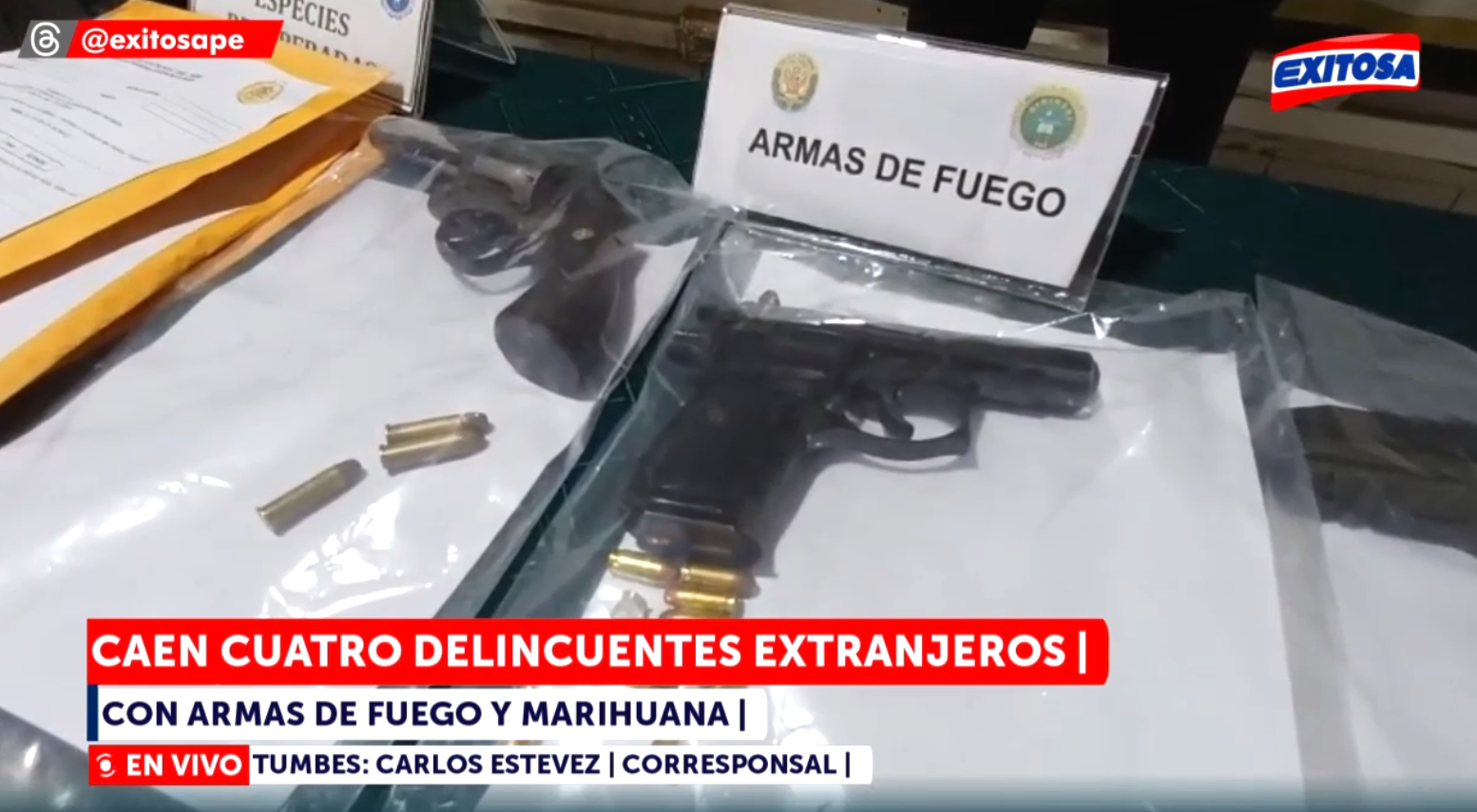 Armas incautadas