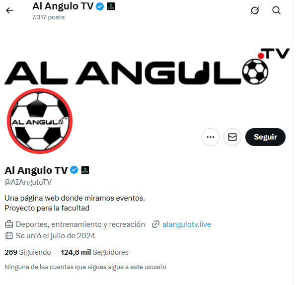 Cuenta de X de 'Al Angulo TV'