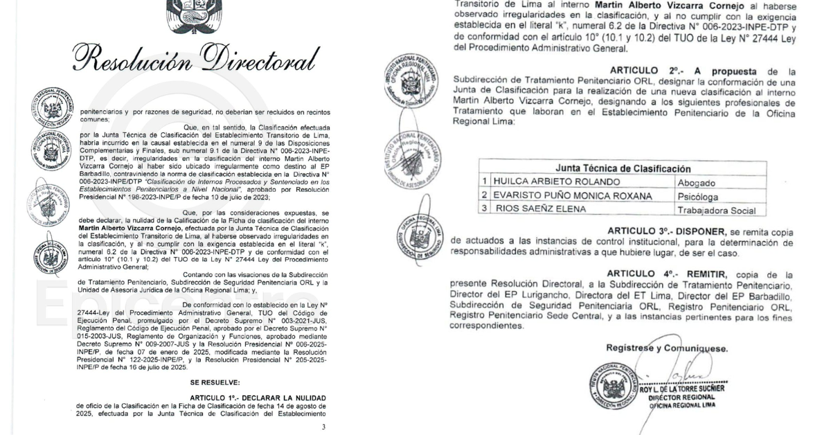 Decreto ordena creacin de una nueva Junta de Clasificacin.