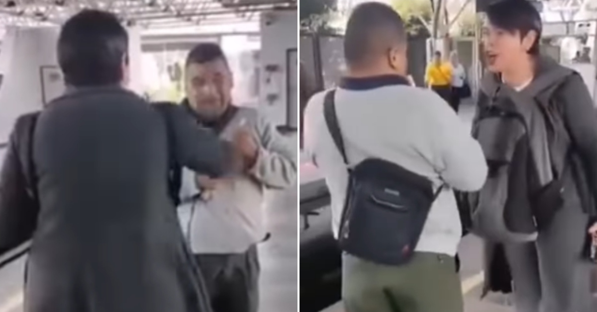 Mujer enfrenta de manera agresiva a invidente al acusarlo de "mirarle la retaguardia"
