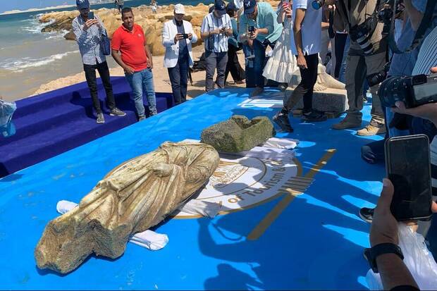 Una de las estatuas de faraones que fue hallada en Egipto