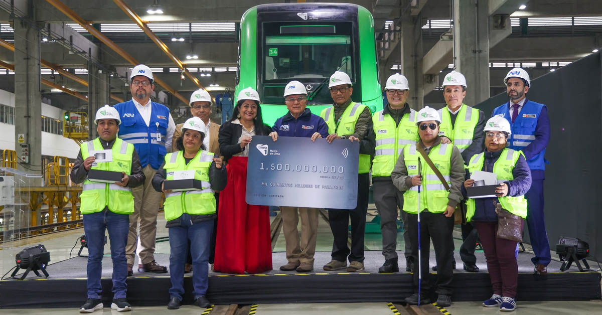 La Lnea 1 del Metro de Lima alcanz los 1500 millones de pasajeros transportados.