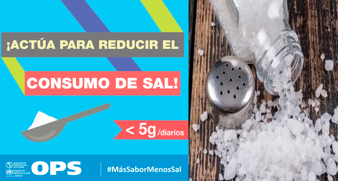 OMS pide reducir el consumo de sal.