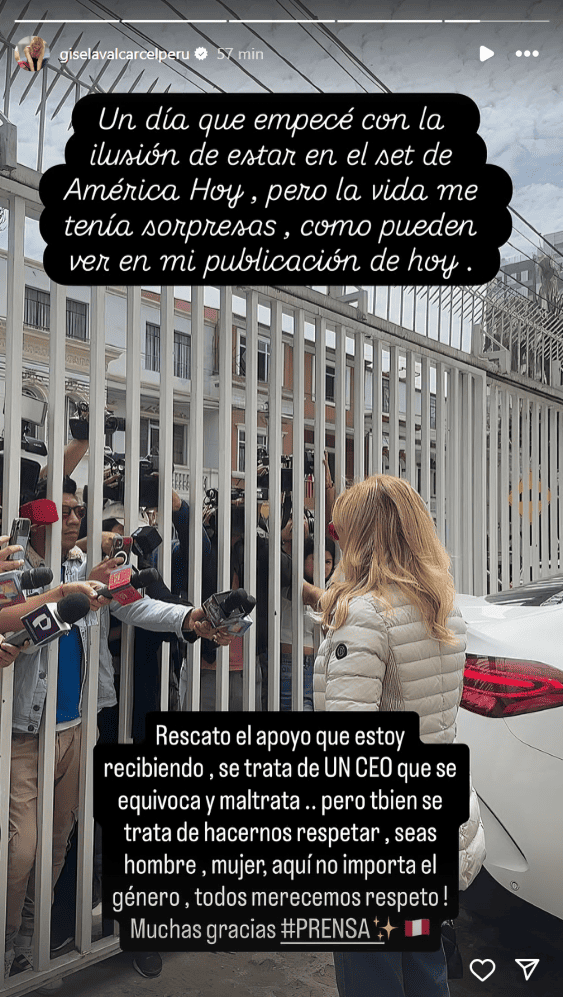 Publicacin de Gisela Valcrcel en Instagram