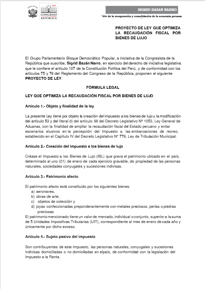 Proyecto que plantea optimizar la recaudacin fiscal.