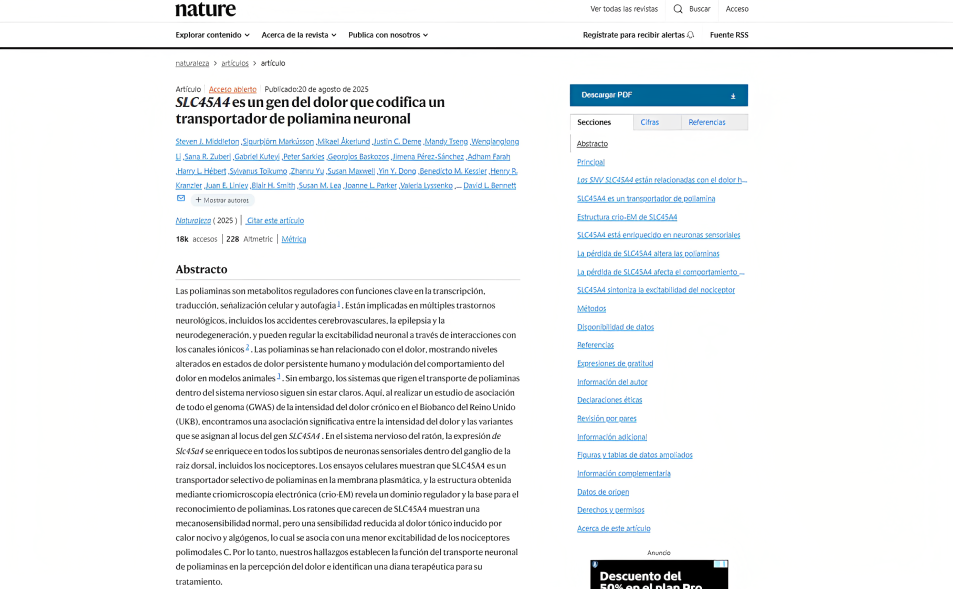 La investigacin fue publicada en Nature
