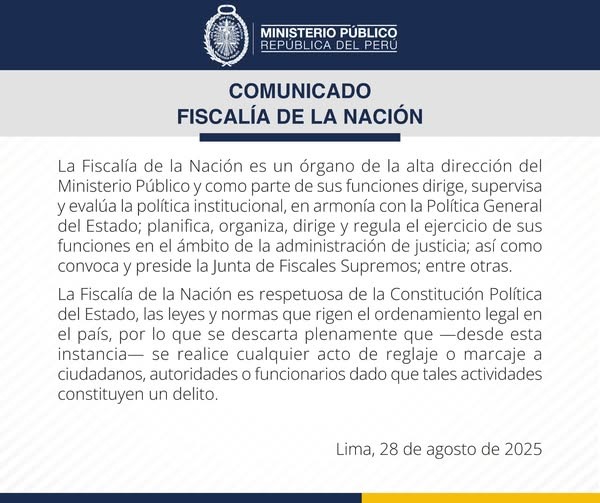 Fiscala se pronuncia por recientes acusaciones en su contra.