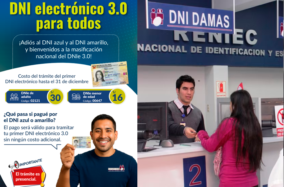 Reniec anuncia DNI electrnico 3.0 para todos.