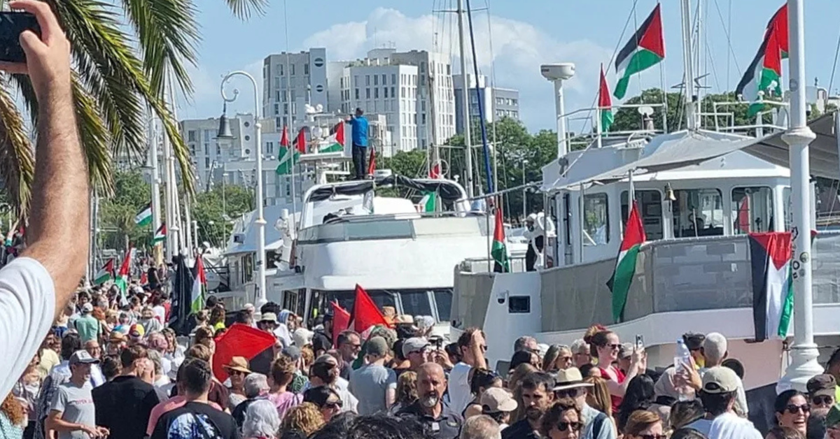 Nueva flotilla navega desde Barcelona hacia Gaza para establecer un corredor humanitario