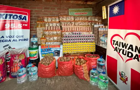 Exitosa y Gobierno de Taiwn entregan vveres a olla comn en VMT.