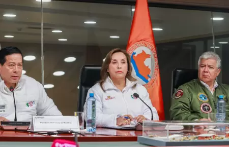 Dina Boluarte en reunin de coordinacin ante fenmenos climatolgicos