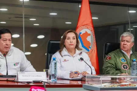 Dina Boluarte en reunin de coordinacin ante fenmenos climatolgicos