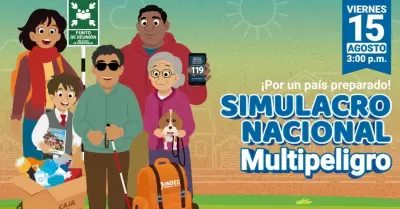 II Simulacro Nacional Multipeligro será este 15 de agosto.