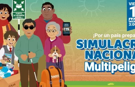II Simulacro Nacional Multipeligro ser este 15 de agosto.