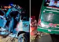 Tragedia en Pasco: Fatal choque entre bus interprovincial y automvil deja 4 muertos y dos heridos
