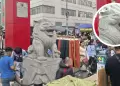 Cercado de Lima: Una vez ms! Sujetos vandalizan leones del Barrio Chino