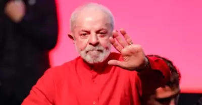 Lula durante el encuentro de Partido de los Trabajadores de Brasil.