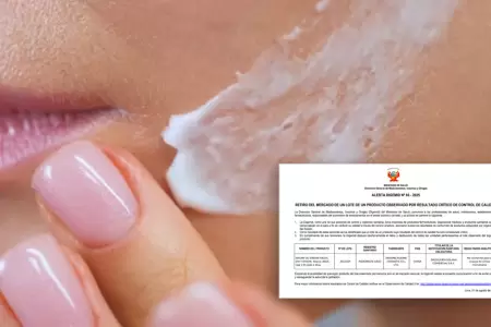 Una crema facial fue retirada del mercado por Indecopi.