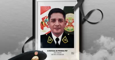 PNP lamenta la muerte del S1 PNP Jos Gabriel Munive Gurmendi en La Victoria.