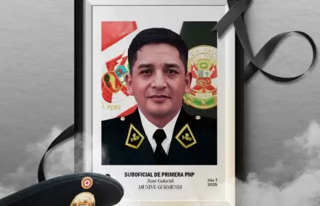 PNP lamenta la muerte del S1 PNP Jos Gabriel Munive Gurmendi en La Victoria.