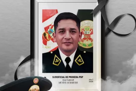 PNP lamenta la muerte del S1 PNP Jos Gabriel Munive Gurmendi en La Victoria.