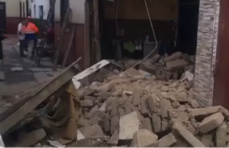 Parte de una vivienda en el Rmac se derrumb