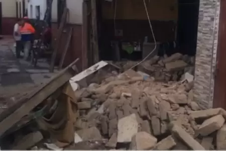 Parte de una vivienda en el Rmac se derrumb