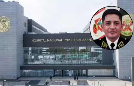 Suboficial Harry del Carpio lucha por su vida en el Hospital de la Polica.