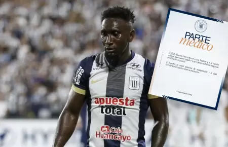 Castillo no llega para el duelo con Cristal.