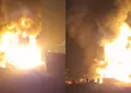 Ventanilla: Se registra incendio de grandes proporciones en fbrica de pinturas ubicada en zona industrial