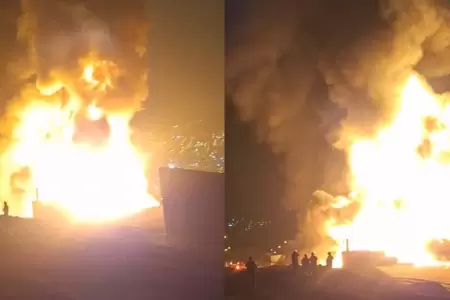 Se reporta incendio de grandes proporciones en zona industrial de Ventanilla.