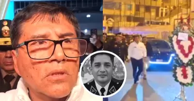 Ministro del Interior asiste a velorio de policía asesinado